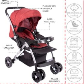 Coche Cuna Kuper Rojo