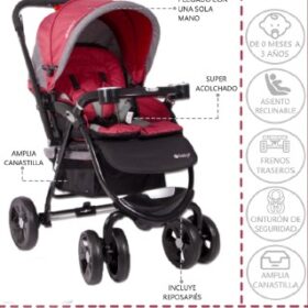 Coche Cuna Boris Rojo