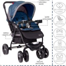 Coche Cuna Boris Azul