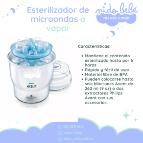 Esterilizador de microondas a vapor Avent 2