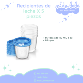 Recipientes de leche X 5 piezas