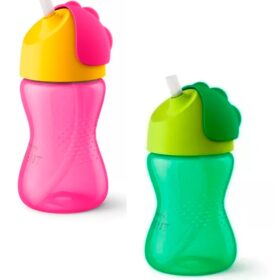 Vaso con cañita flexible sin asa Avent