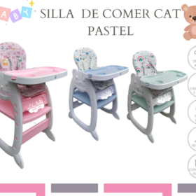SILLA  DE COMER CAT PASTEL