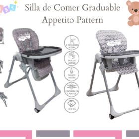 Silla de Comer Graduable Appetito Pattern