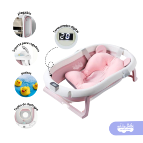 Bañera para Bebé Portátil Ideal SPA Rosa