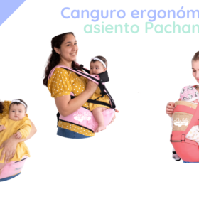 Canguro ergonómico con  asiento Pachamama
