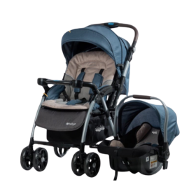 Coche Cuna Para Bebe Con Portabebe Ebaby Braviar Azul