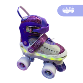 PATIN 4 RUEDAS OKA LILA CON LUCES TALLA S/M