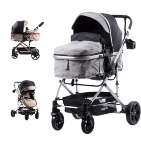 Coche Cuna Moises de Lujo Bigi Ebaby Plomo