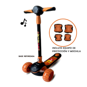 Scooter OXIE PRO con Luces y Música Pixel 110 cm Naranja