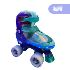PATIN 4 RUEDAS OKA VERDE CON LUCES TALLA S/M