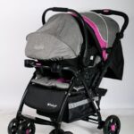 COCHE DE PASEO BRAVIAR – EBABY – ROSADO- EB1092RSD - Imagen 2