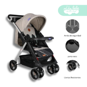 Coche Cuna Deportivo Bambino «ECLIPSE» Beige