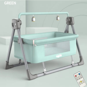Cuna mecedora eléctrica – Verde