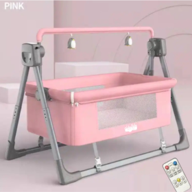 Cuna mecedora eléctrica – Rosa