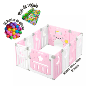 Corral Luna Rosado small para bebé