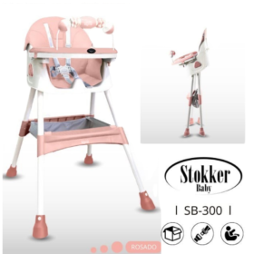 Silla de Comer Rosada de bebé modelo Luna Stokker
