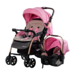 Coche Cuna Para Bebe Con Portabebe Ebaby Braviar Rosado