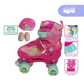 PATIN 4 RUEDAS BARBIE TALLA XS/S/M
