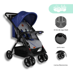 Coche Cuna Deportivo Bambino «ECLIPSE» Blue