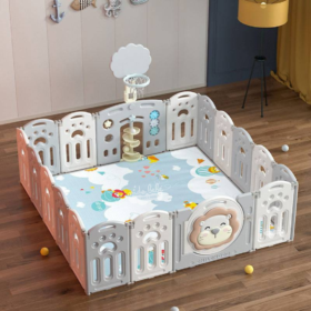 CORRALITO INFANTIL PLEGABLE LEONCITO PLOMO 150 x180 MTS
