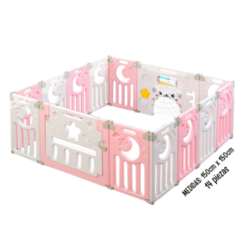 Corral Luna Rosado mediano para bebé