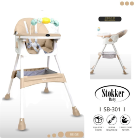 Silla de Comer Beige de bebé modelo Venus Stokker