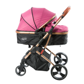 Coche moisés Saturno Ebaby de bebé color Rosado