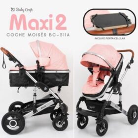 Coche Moises Maxi 2 BEBE ROSADO BC-511A