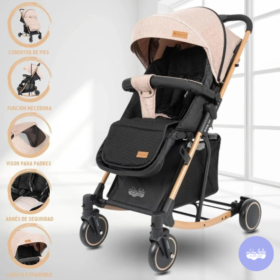 Coche Cuna con Mecedora para Bebé »MADRID» Beige