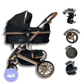 Coche Moisés de Lujo «BERLÍN GRAND» Edición Limitada NEGRO