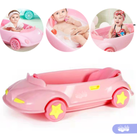 Bañera Tina de Baño Carrito Rosado