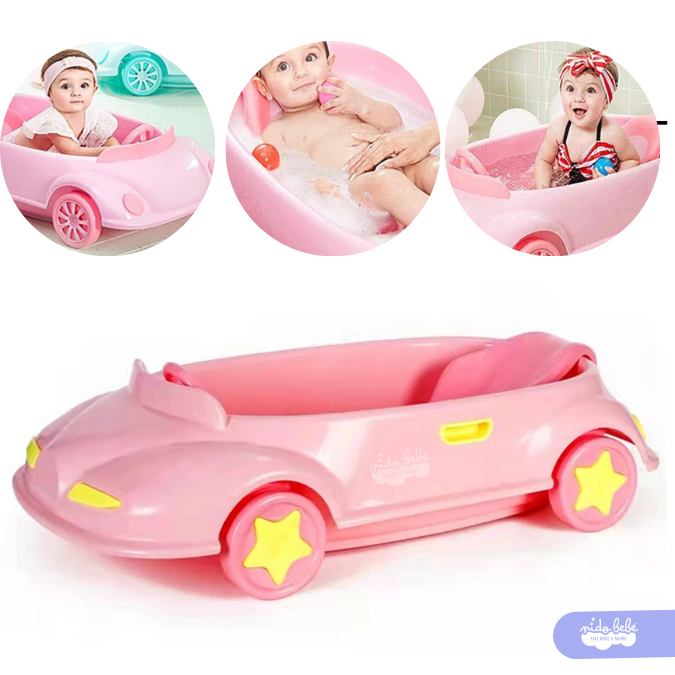 36 Bañera Tina de Baño Carrito Rosado - Imagen 1