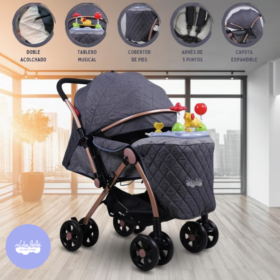 Coche Coche Cuna Musical Baby Dream color negro