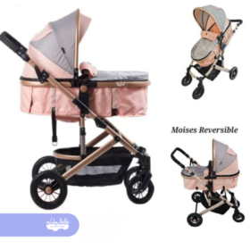 Coche Cuna Moisés de Lujo «COMFORT» Light Pink
