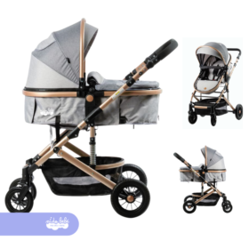 Coche Cuna Moisés de Lujo COMFORT PLOMO