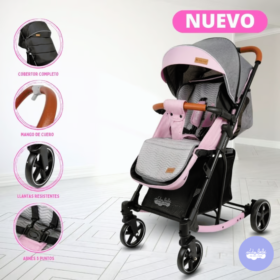 Coche Cuna con Mecedora para Bebé »MADRID» Pink