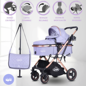 Coche Cuna Moisés modelo GALAXY color Morado