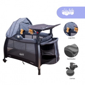Cuna Corral de bebe Nube Color Plomo