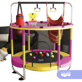 Juego CAMA SALTARINA FULL SMILE Amarillo con Rosa