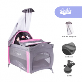 Cuna Corral de bebe Luna Color Rosado