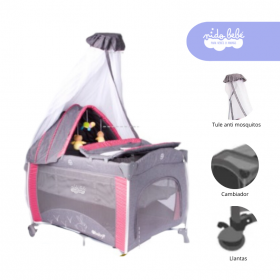 Cuna Corral de bebe Luna Color Rojo