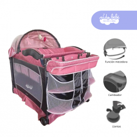 Cuna Corral de bebe Verona Color Rosado