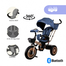 Triciclo con Bluetooth modelo Croos color Azul