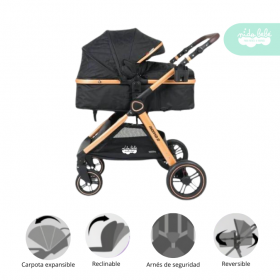Coche Cuna Modelo Roman color Negro