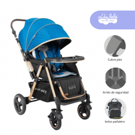 Coche Cuna de bebe modelo Viena Color Azul