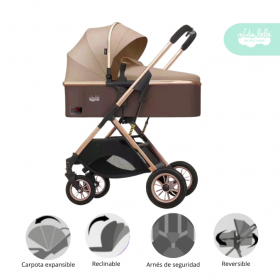 Coche Cuna Modelo Val Deluxe Color Beige