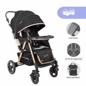 Coche Cuna de bebe modelo Viena Color Negro