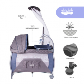 Cuna Corral de bebe Sally Color azul