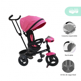 Triciclo musical modelo Spin Deluxe color rosado